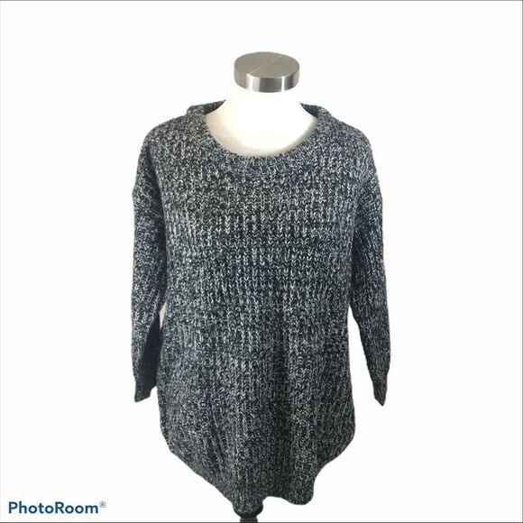 NWT 2 Day XL Cotton Black and Grey‎ Chunky Sweater - Picture 2 of 8
